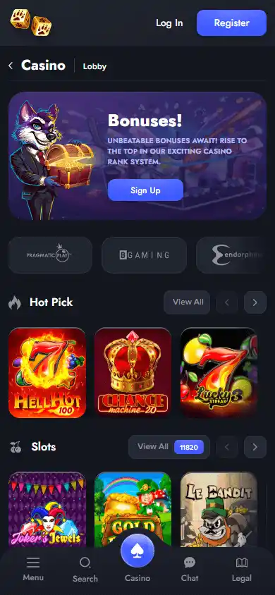 Lucky Wolf Casino screenshot 5