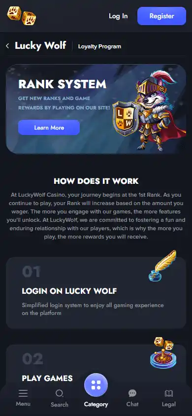 Lucky Wolf Casino screenshot 6
