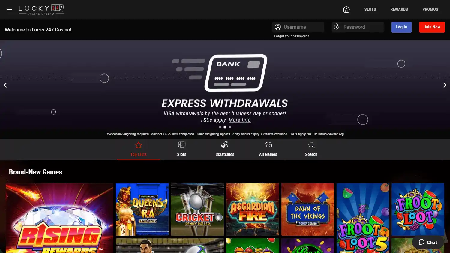 Lucky247 Casino screenshot 1