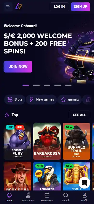 Lucky7even Casino screenshot 4