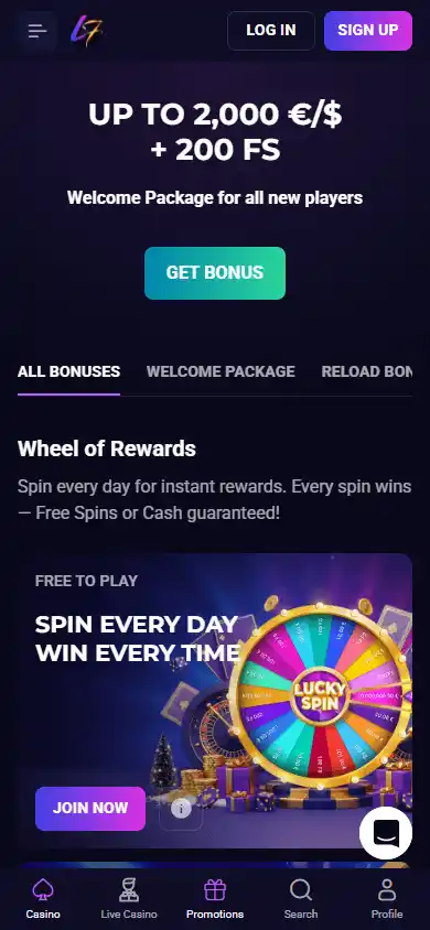 Lucky7even Casino screenshot 6