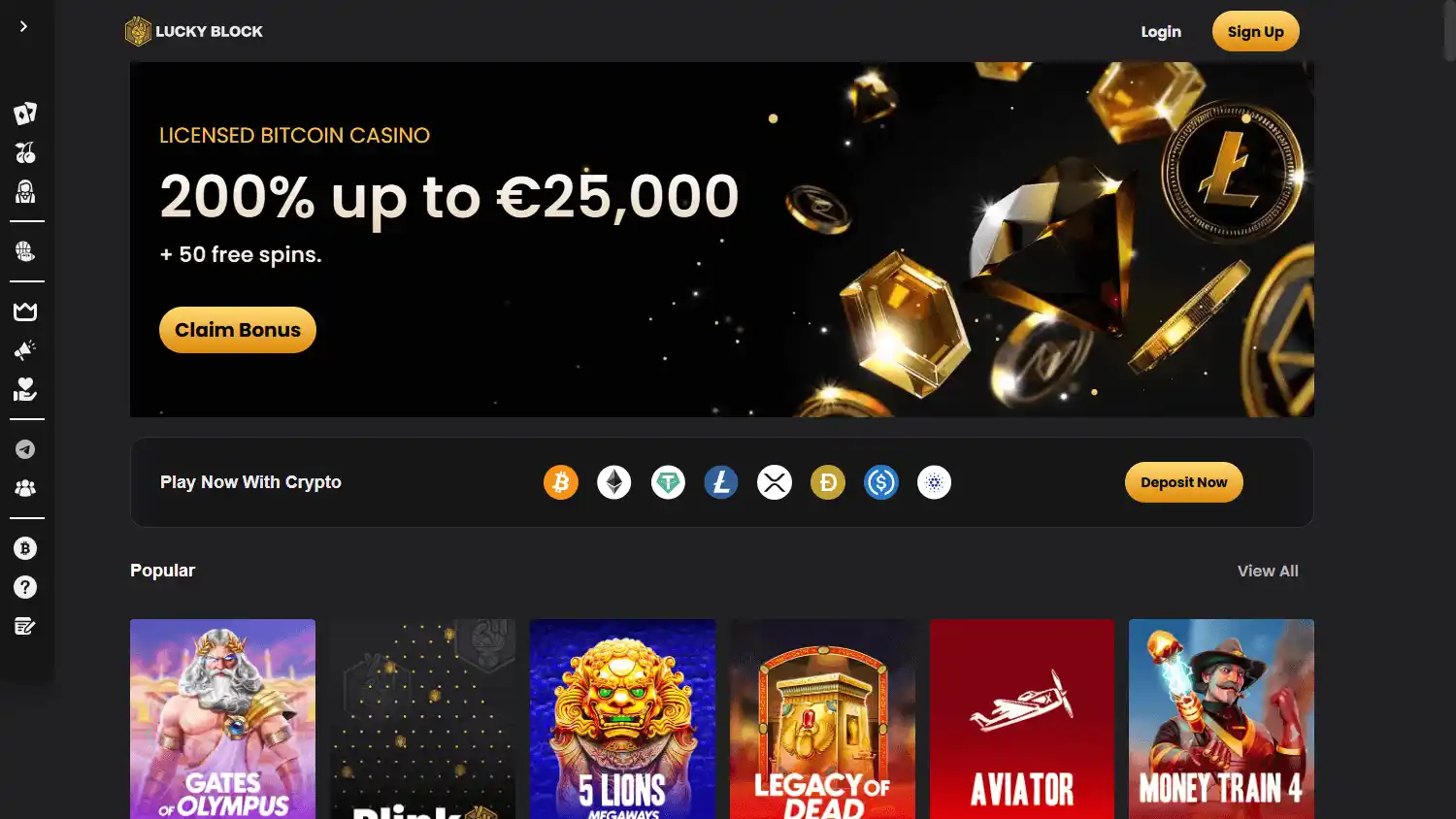 LuckyBlock Casino screenshot 1