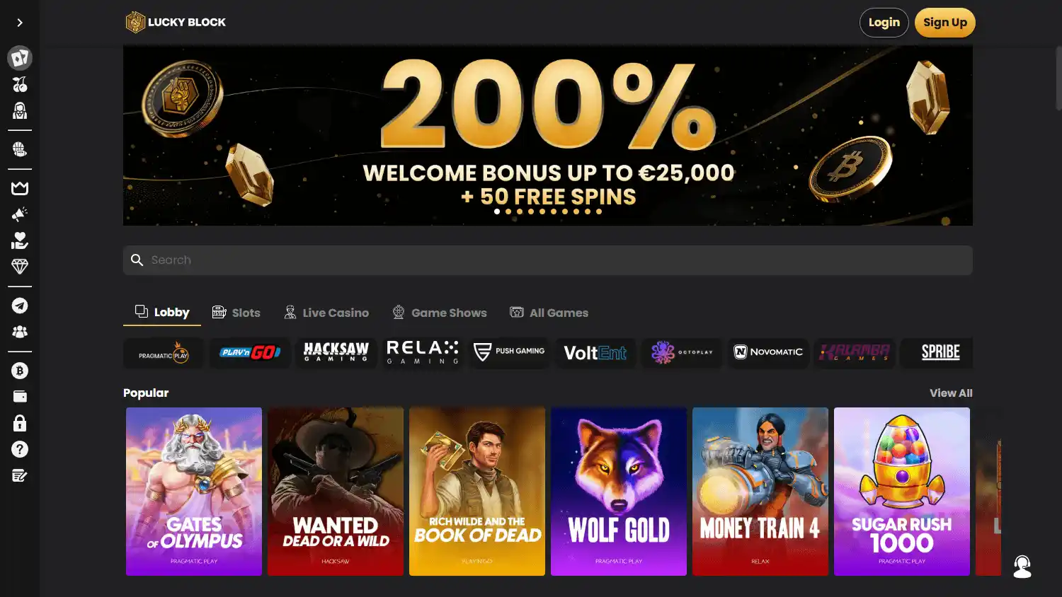 LuckyBlock Casino screenshot 2