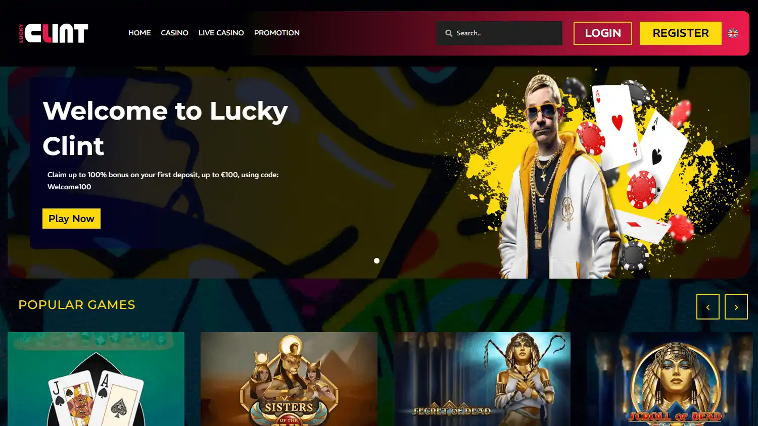 Luckyclint Casino screenshot 1
