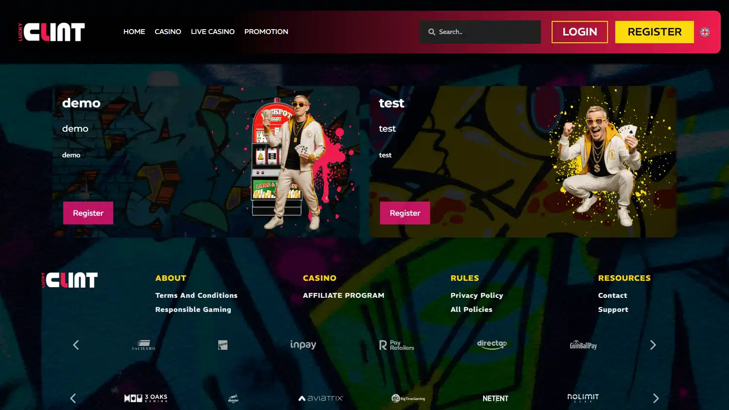 Luckyclint Casino screenshot 3