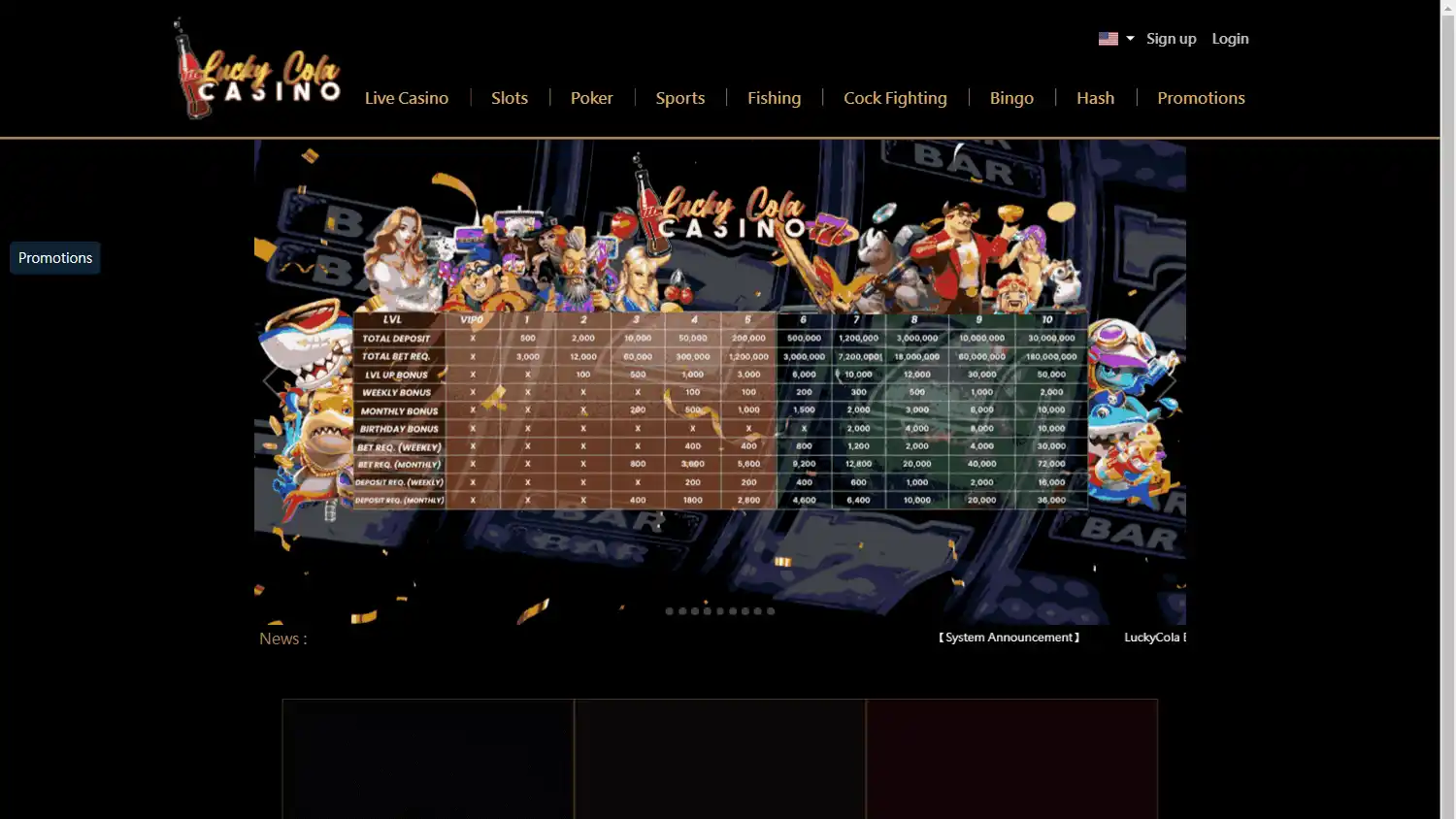 LuckyCola Casino screenshot 1