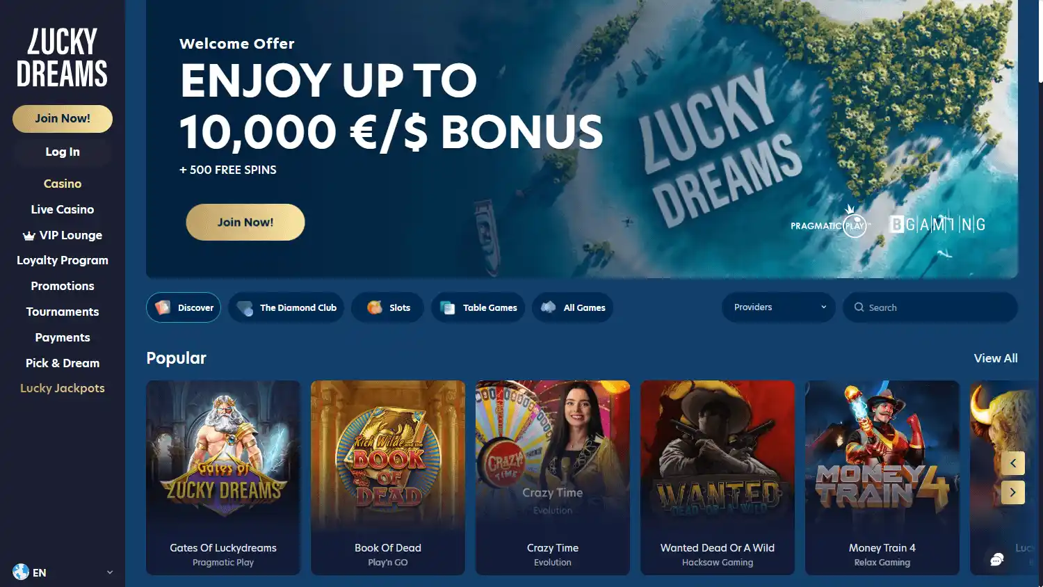 LuckyDreams Casino screenshot 1