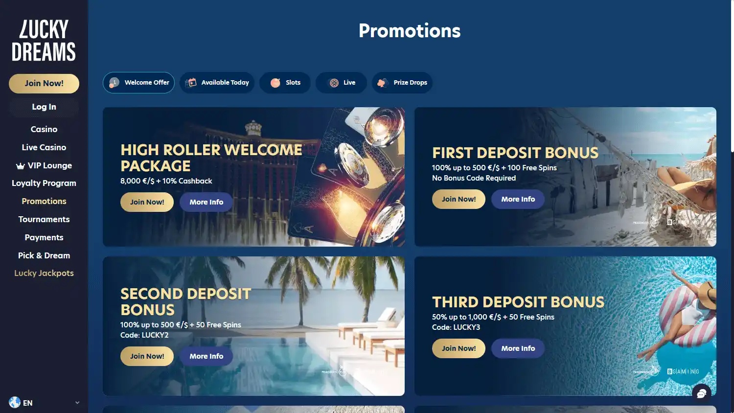 LuckyDreams Casino screenshot 2