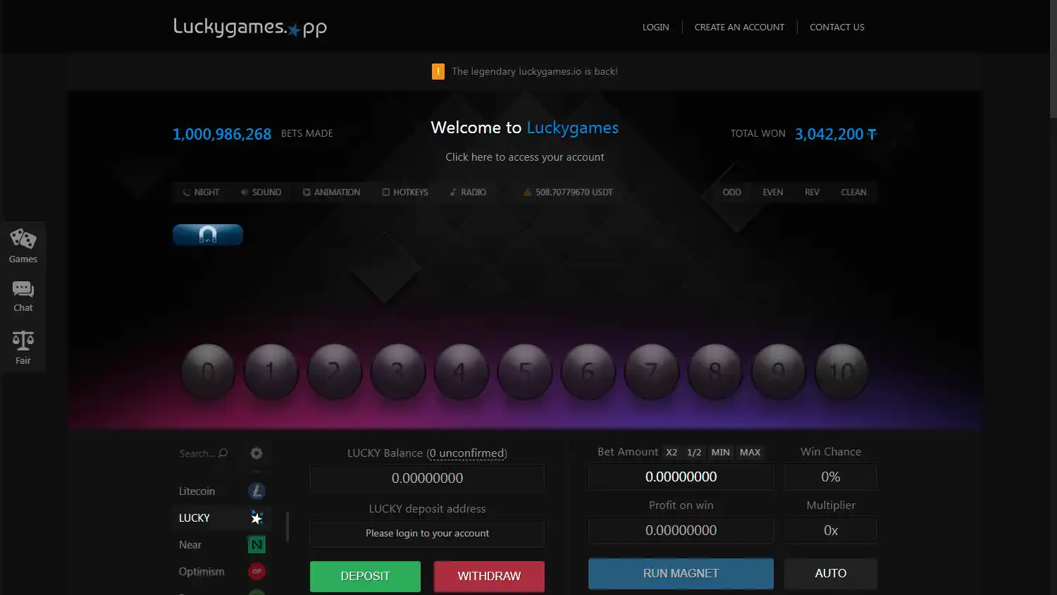 Luckygames.io Casino screenshot 1