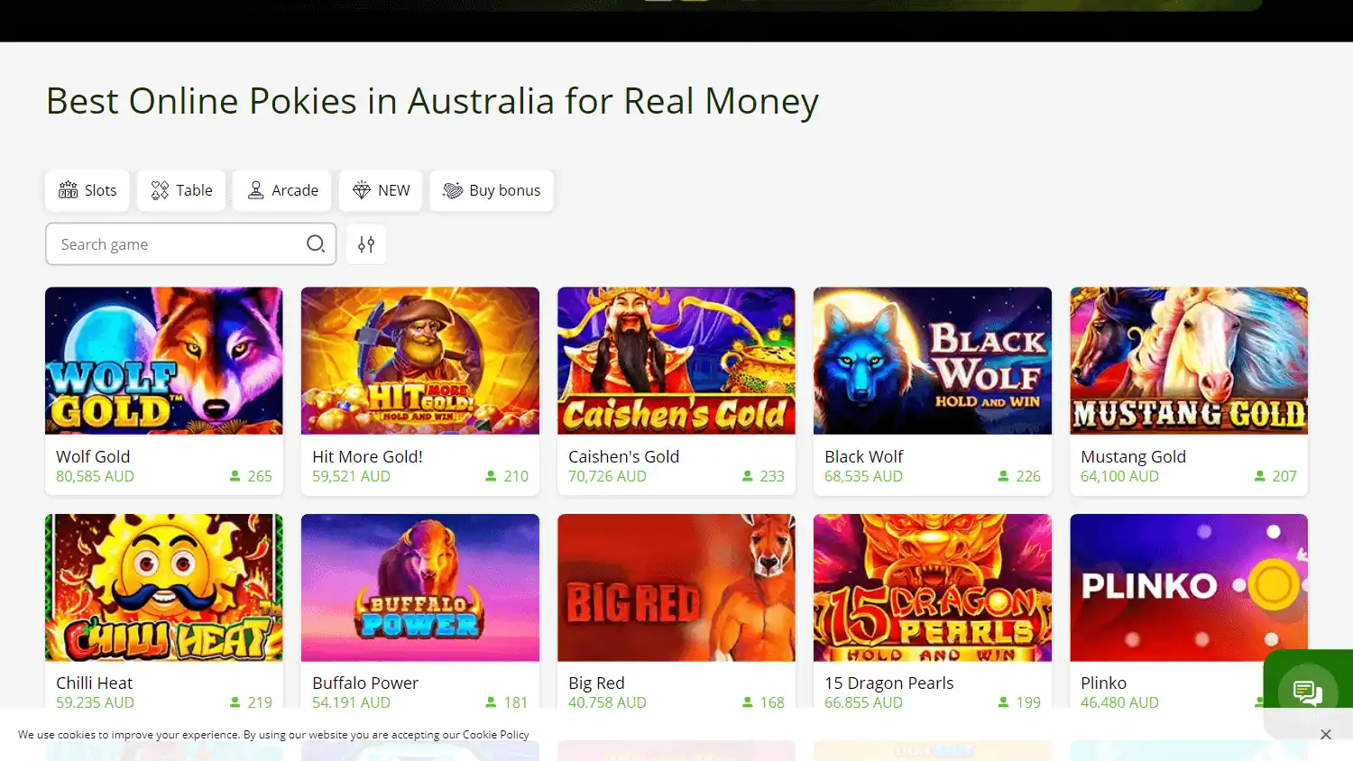 LuckyGreen Casino screenshot 1