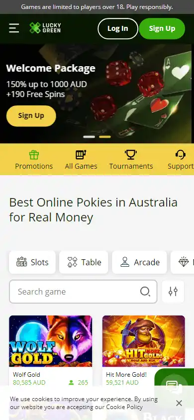LuckyGreen Casino screenshot 2