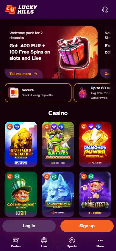 LuckyHills Casino screenshot 4