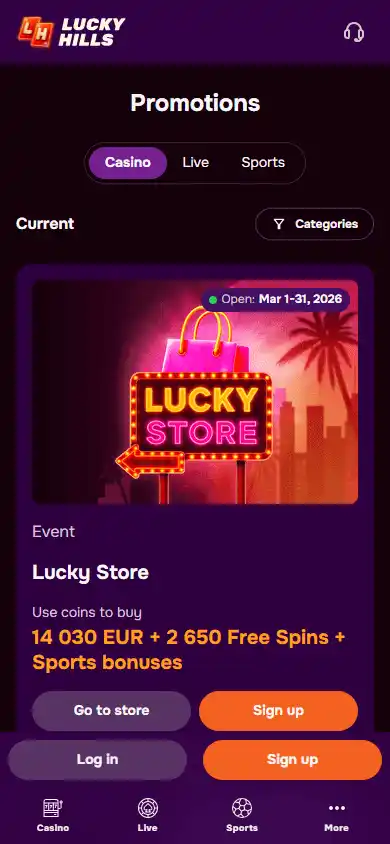 LuckyHills Casino screenshot 6