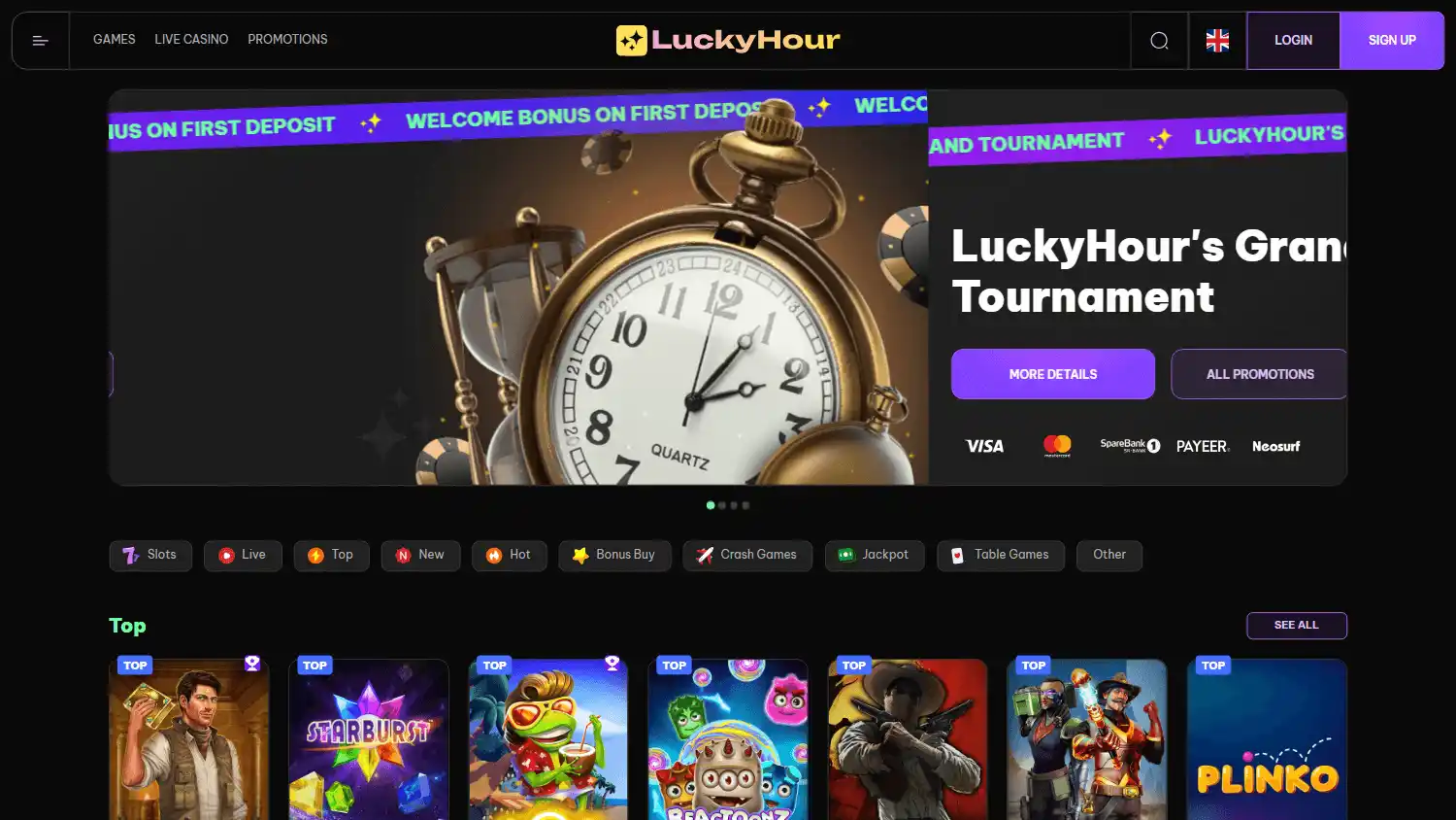 LuckyHour Casino screenshot 1