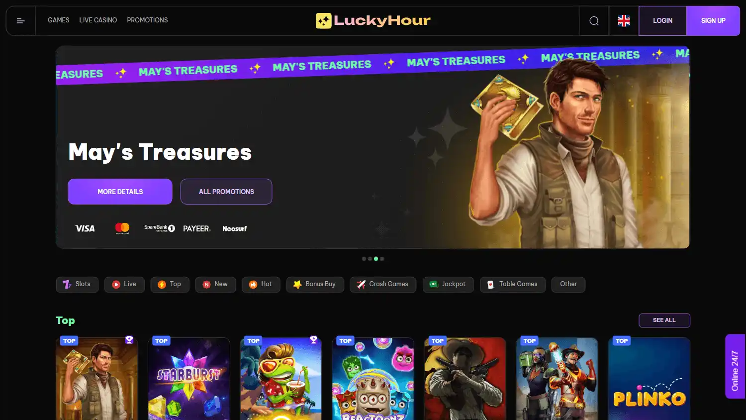 LuckyHour Casino screenshot 2