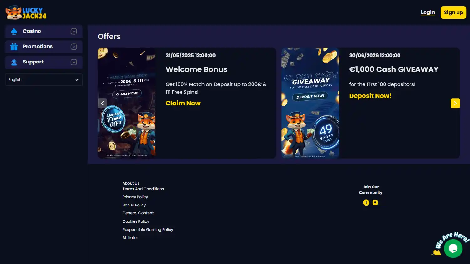 LuckyJack24 Casino screenshot 2