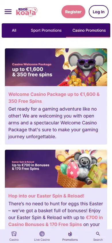 LuckyKoala Casino screenshot 6