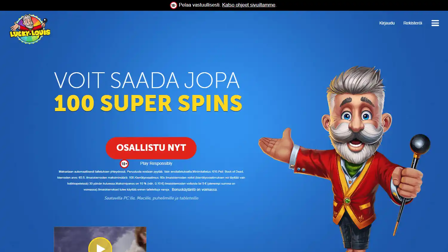 LuckyLouis Casino UK screenshot 2