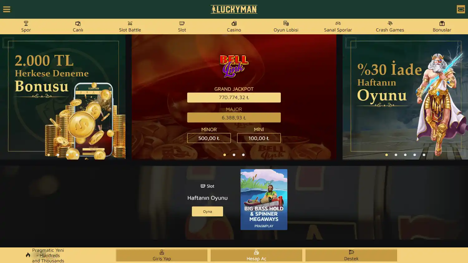 Luckyman Casino screenshot 1