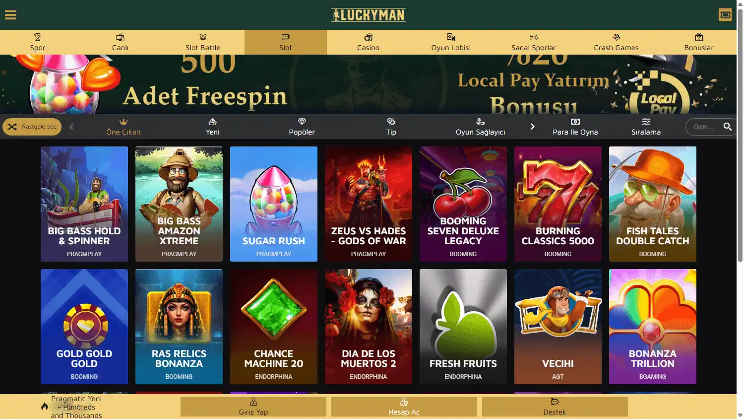 Luckyman Casino screenshot 2