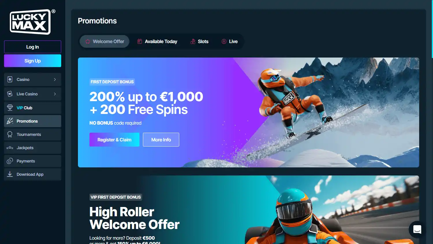 LuckyMax Casino screenshot 3