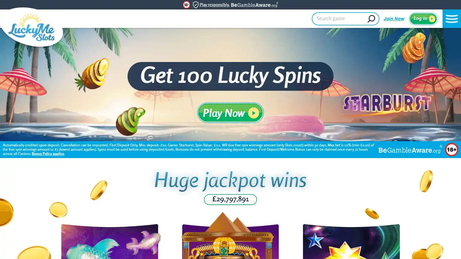 LuckyMe Slots Casino UK screenshot 1