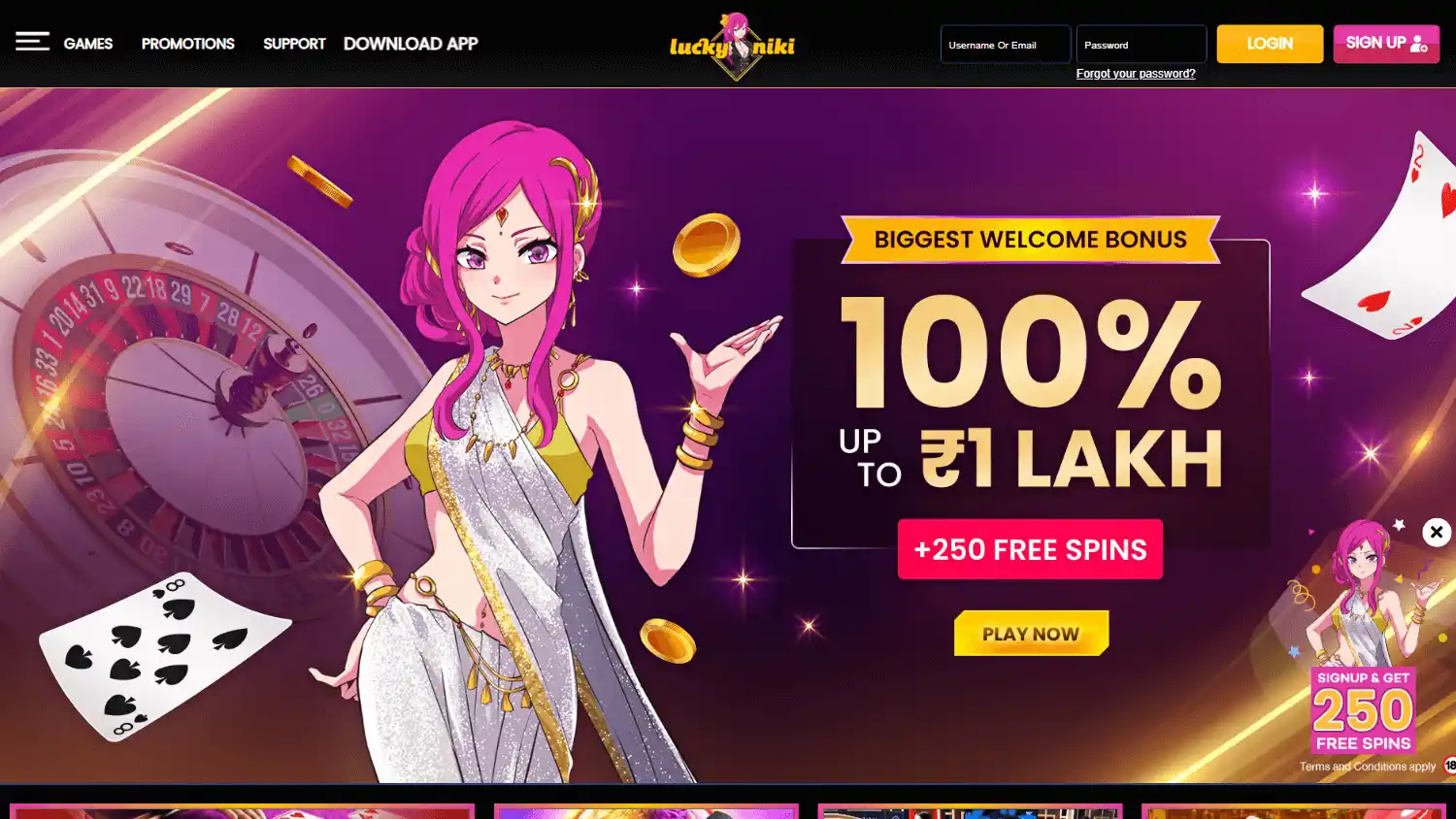 LuckyNiki Casino IN screenshot 1