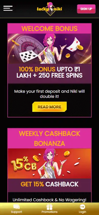 LuckyNiki Casino IN screenshot 6