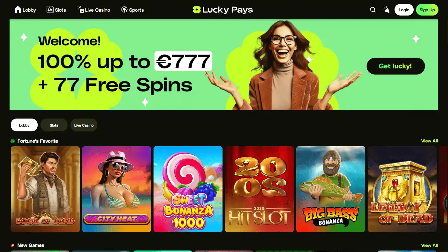Lucky Pays Casino screenshot 1