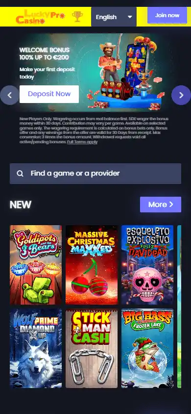 LuckyProCasino screenshot 4
