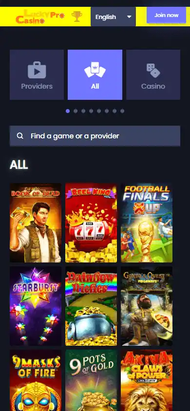 LuckyProCasino screenshot 5