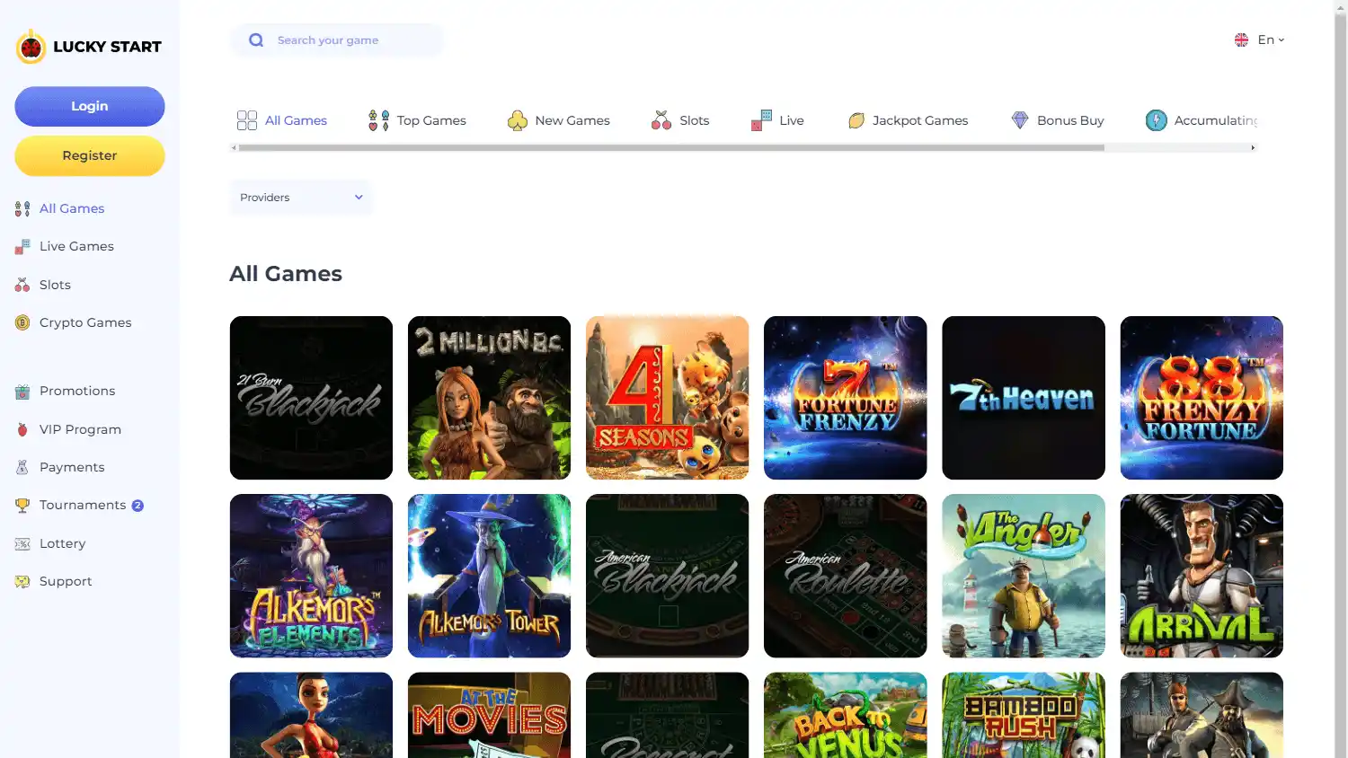 LuckyStart Casino screenshot 2