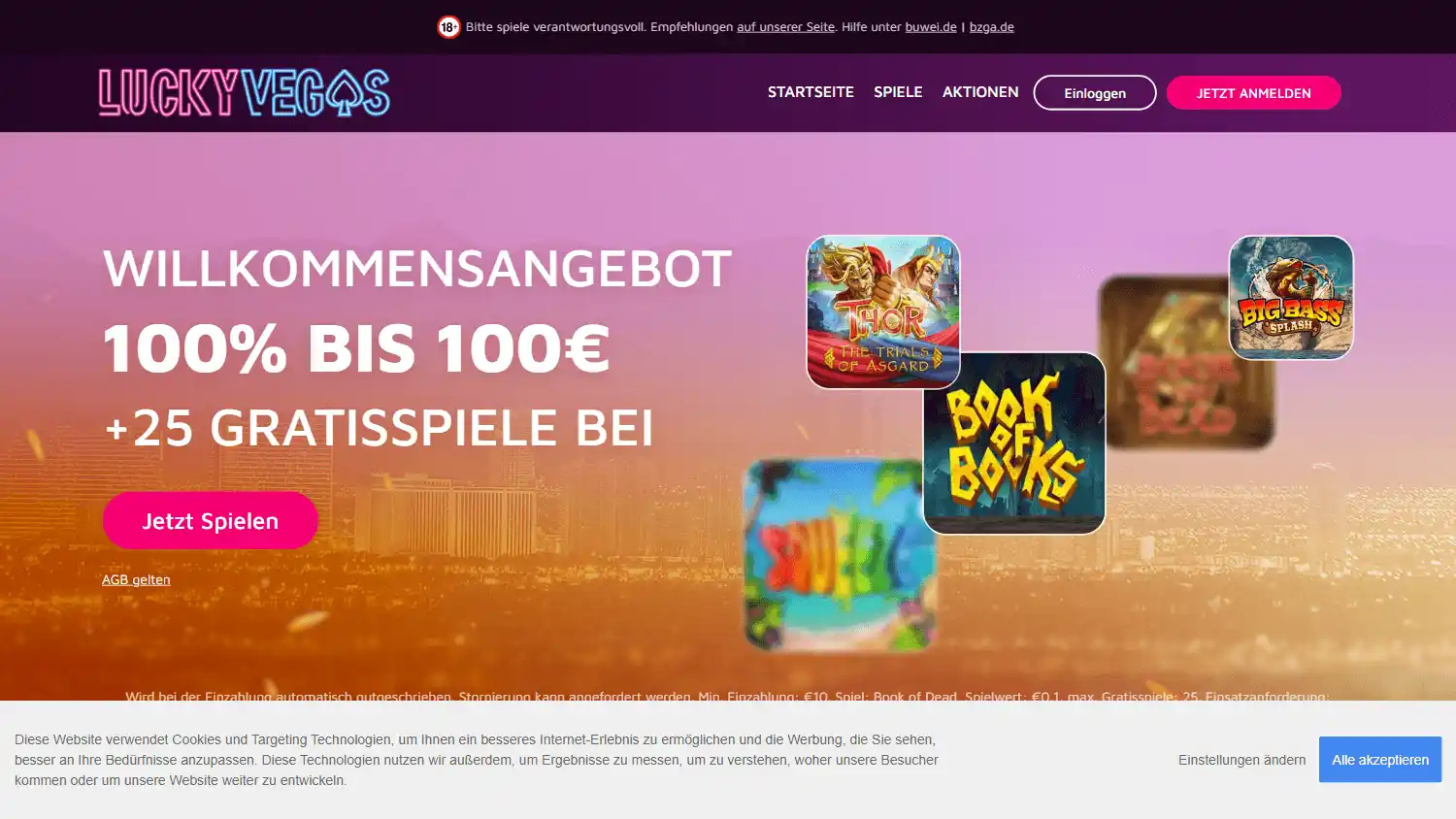 LuckyVegas Casino DE screenshot 1
