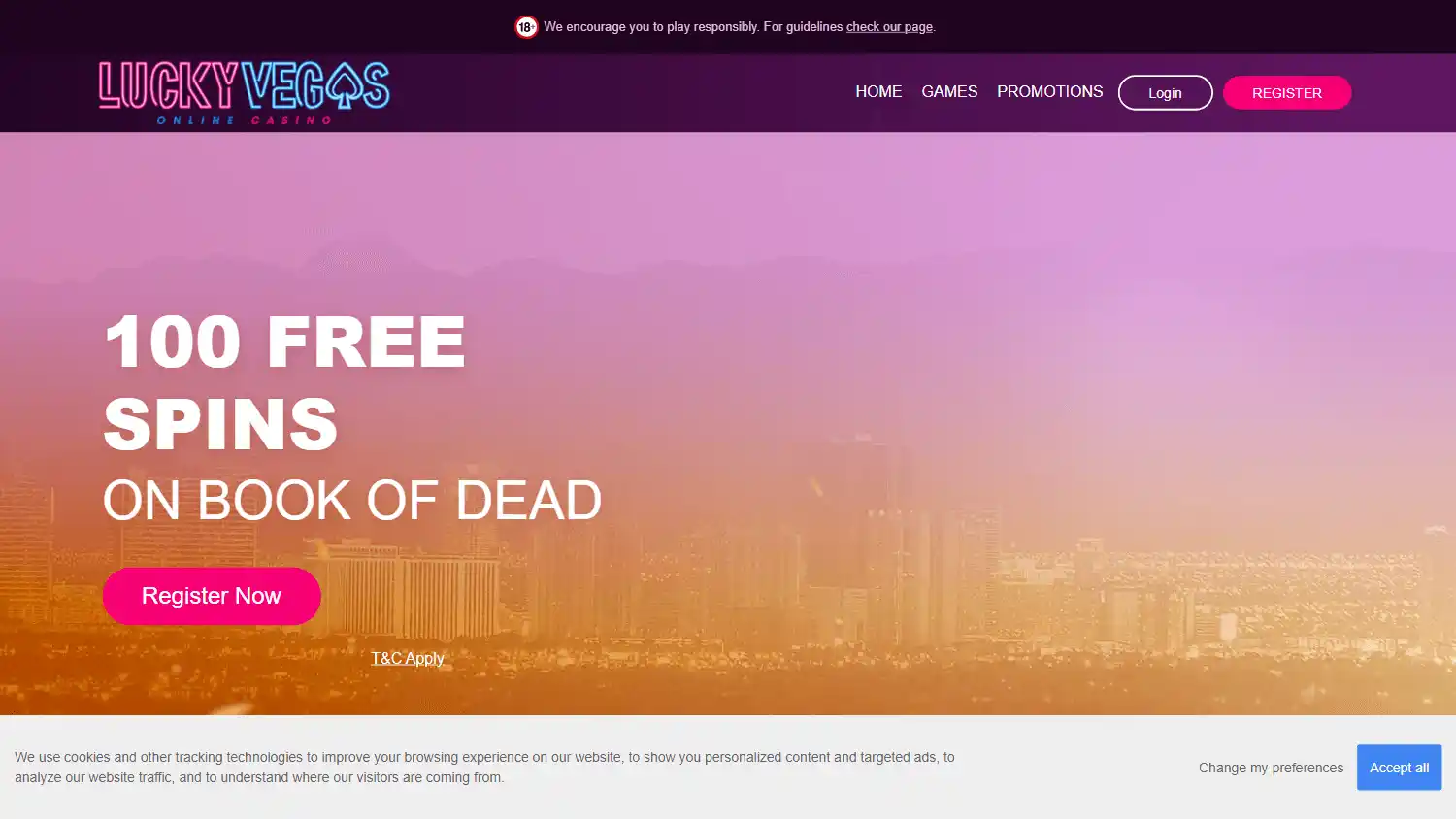 LuckyVegas Casino UK screenshot 1