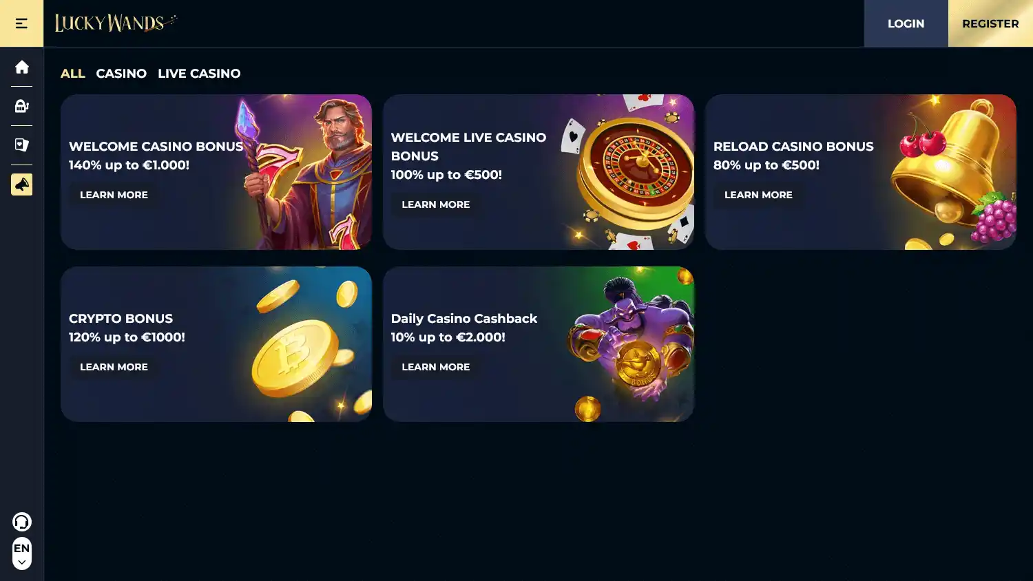 Lucky Wands Casino screenshot 3