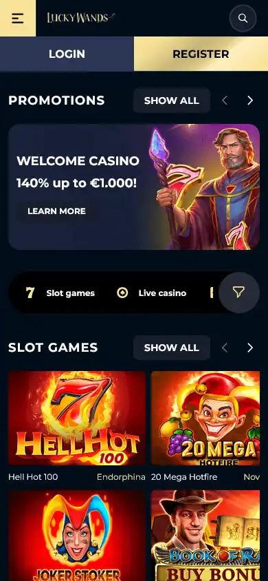 Lucky Wands Casino screenshot 4
