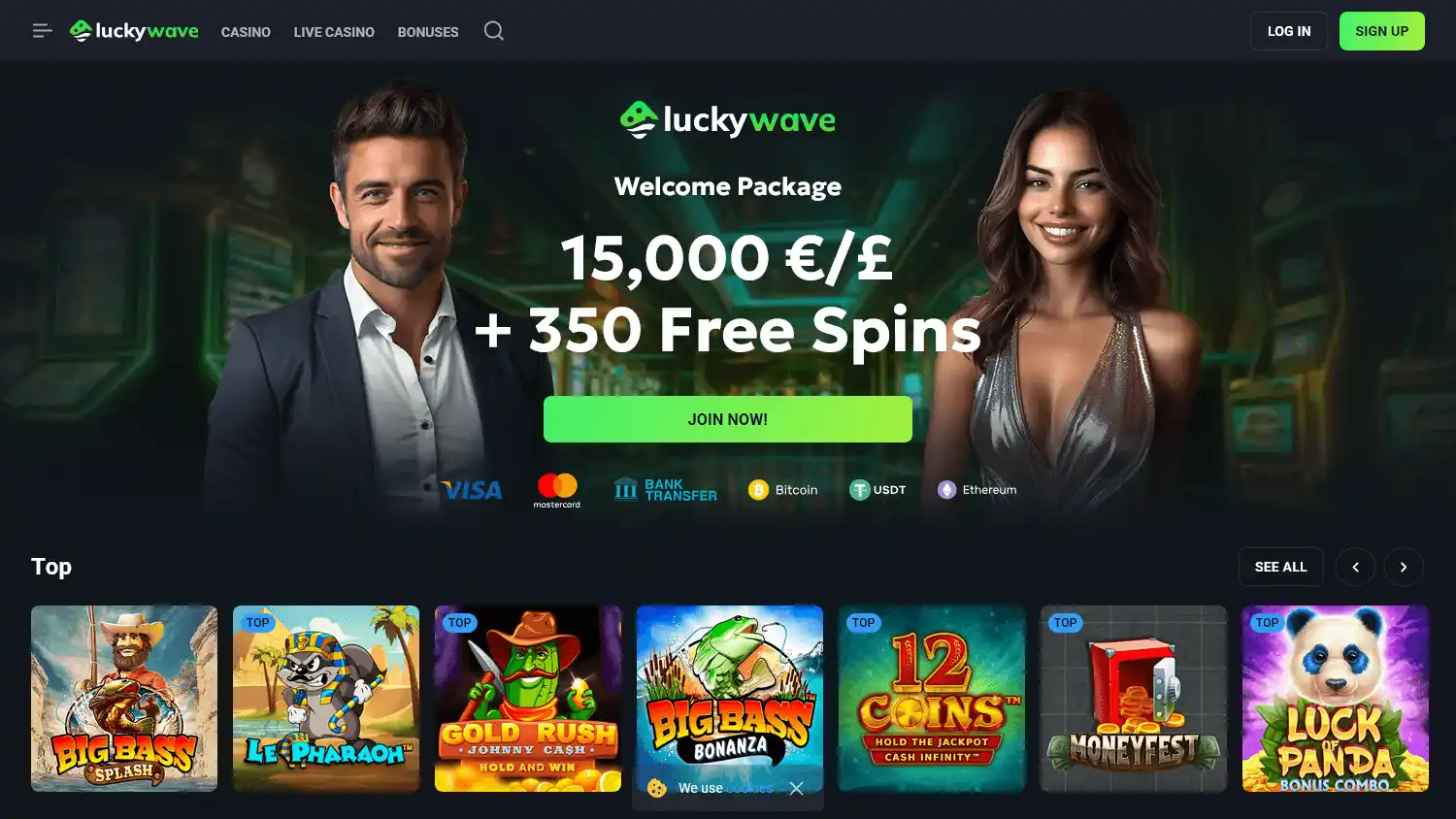 LuckyWave Casino screenshot 1