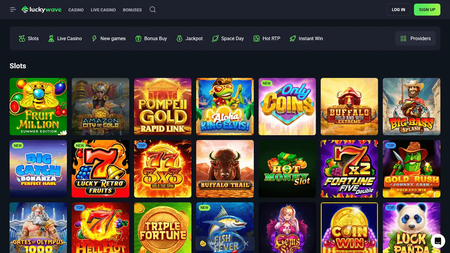 LuckyWave Casino screenshot 2