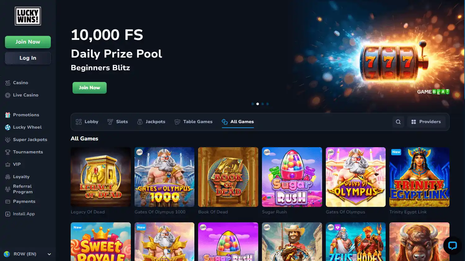 LuckyWins! Casino screenshot 2