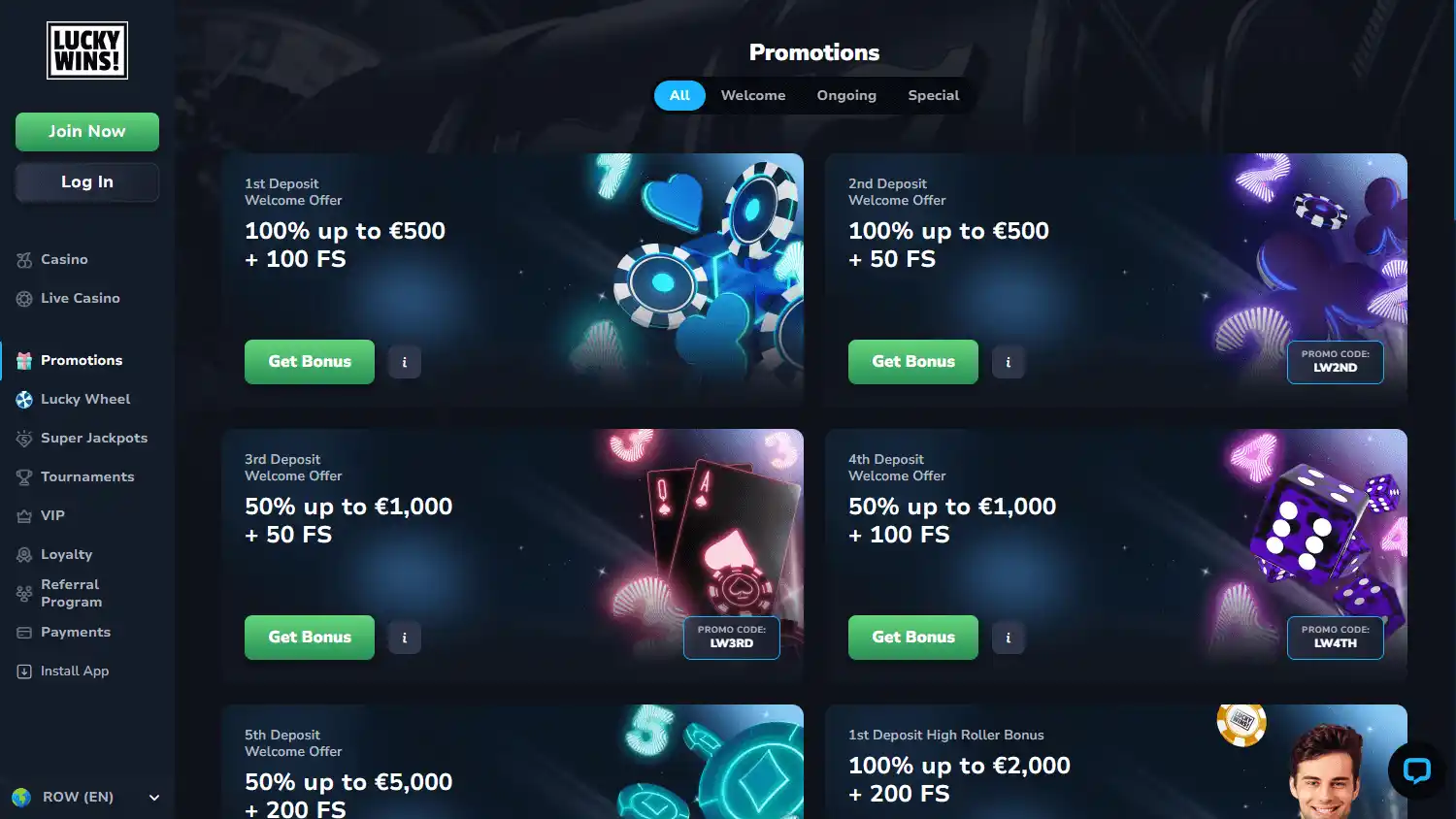 LuckyWins! Casino screenshot 3