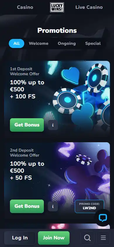 LuckyWins! Casino screenshot 6