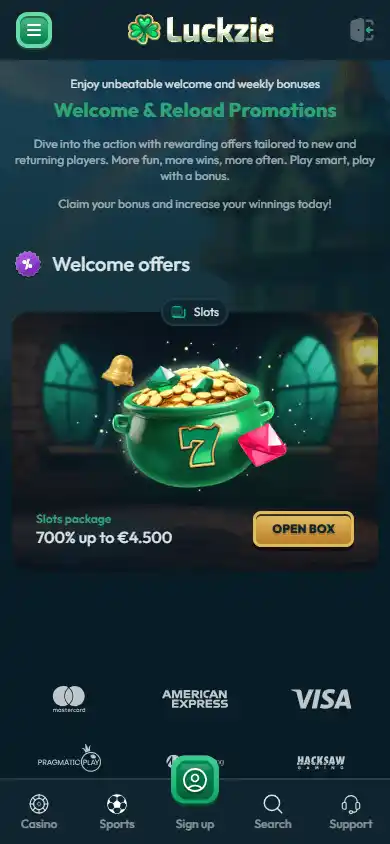 Luckzie Casino screenshot 6