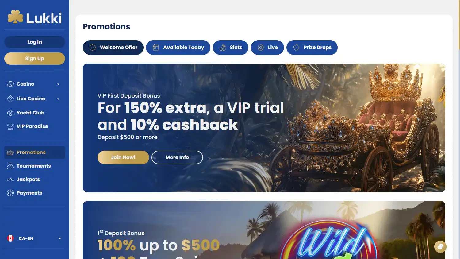 Lukki Casino screenshot 3