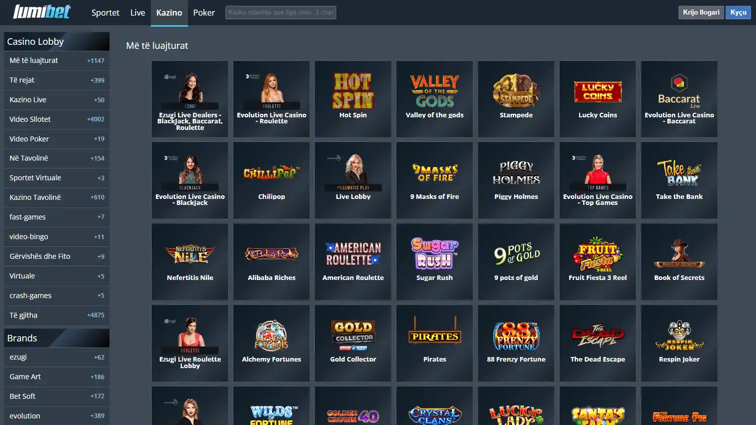 LumiBet Casino screenshot 2