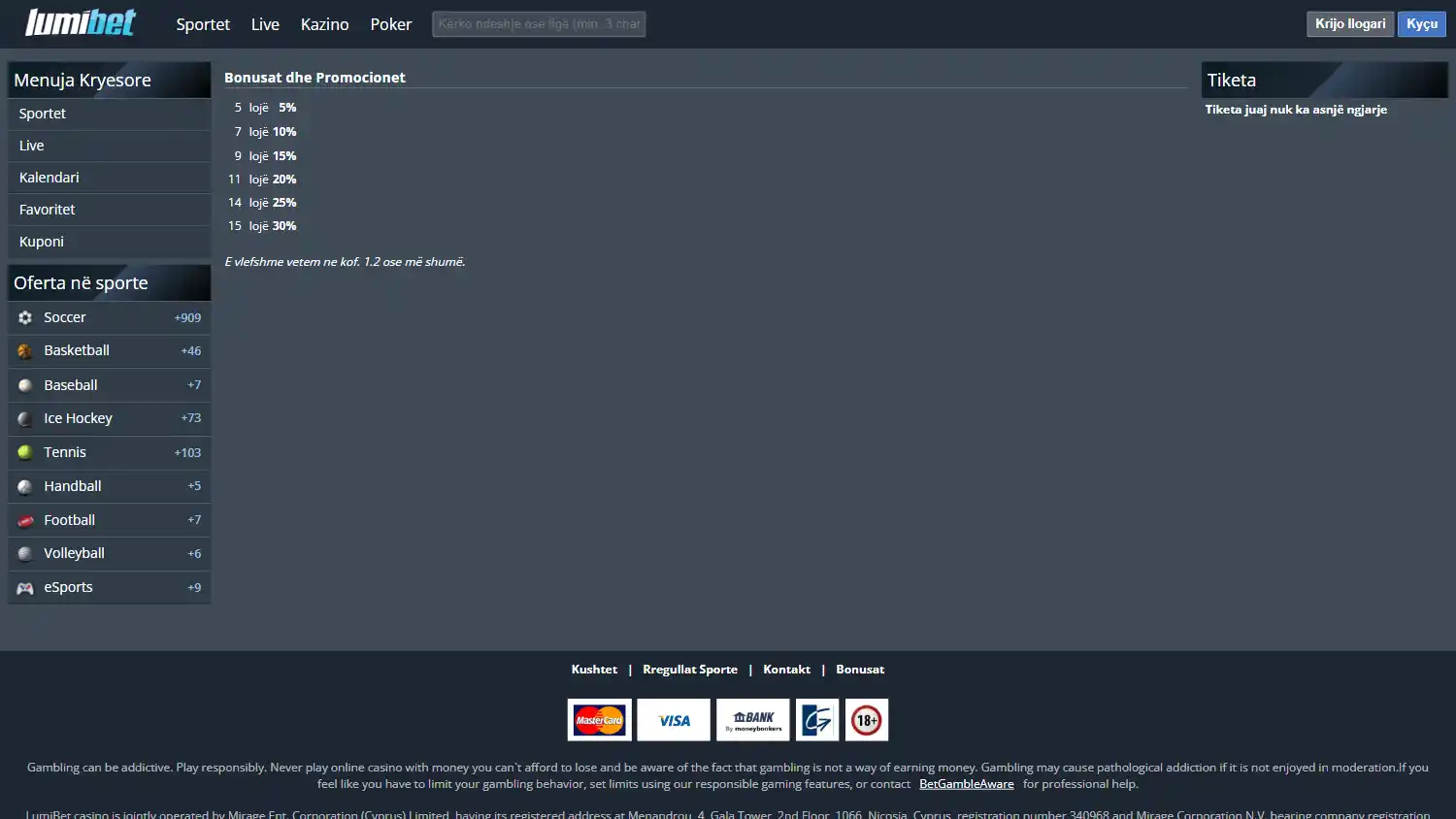 LumiBet Casino screenshot 3
