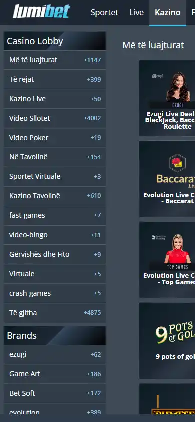 LumiBet Casino screenshot 5
