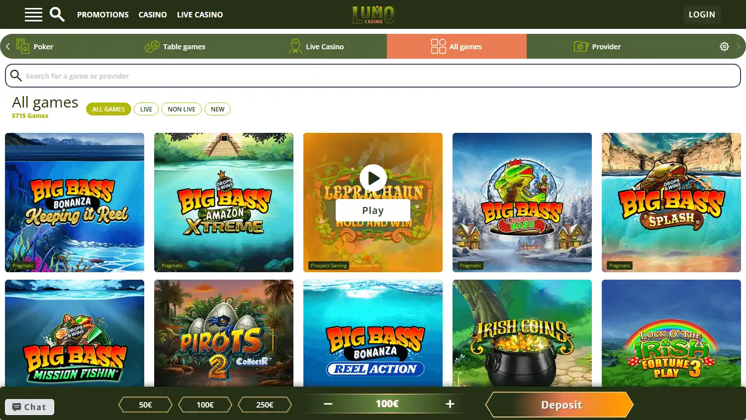 Lumo Casino screenshot 2