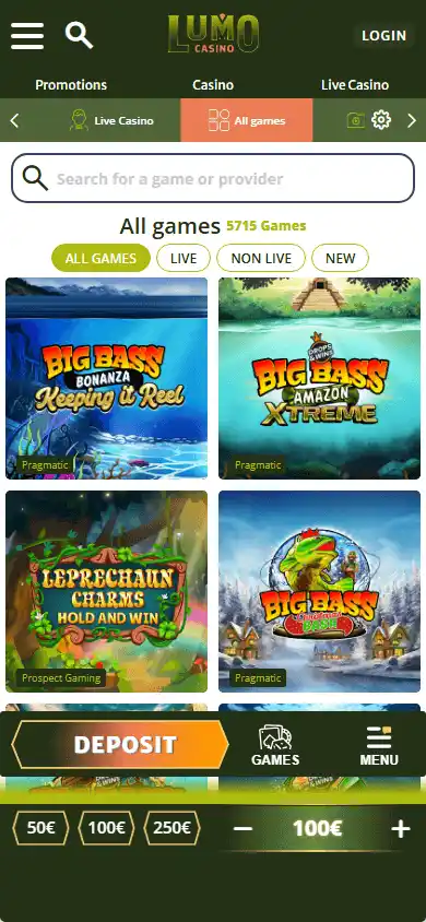 Lumo Casino screenshot 5