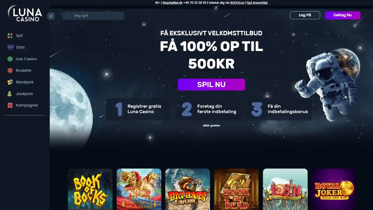 Luna Casino DK screenshot 2
