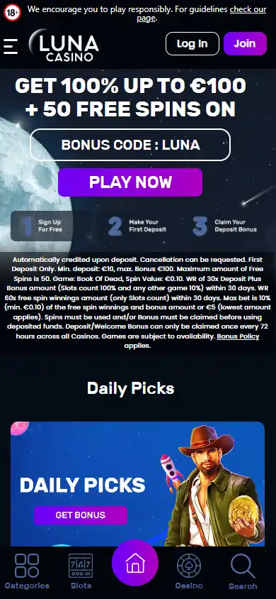 LunaCasino screenshot 4